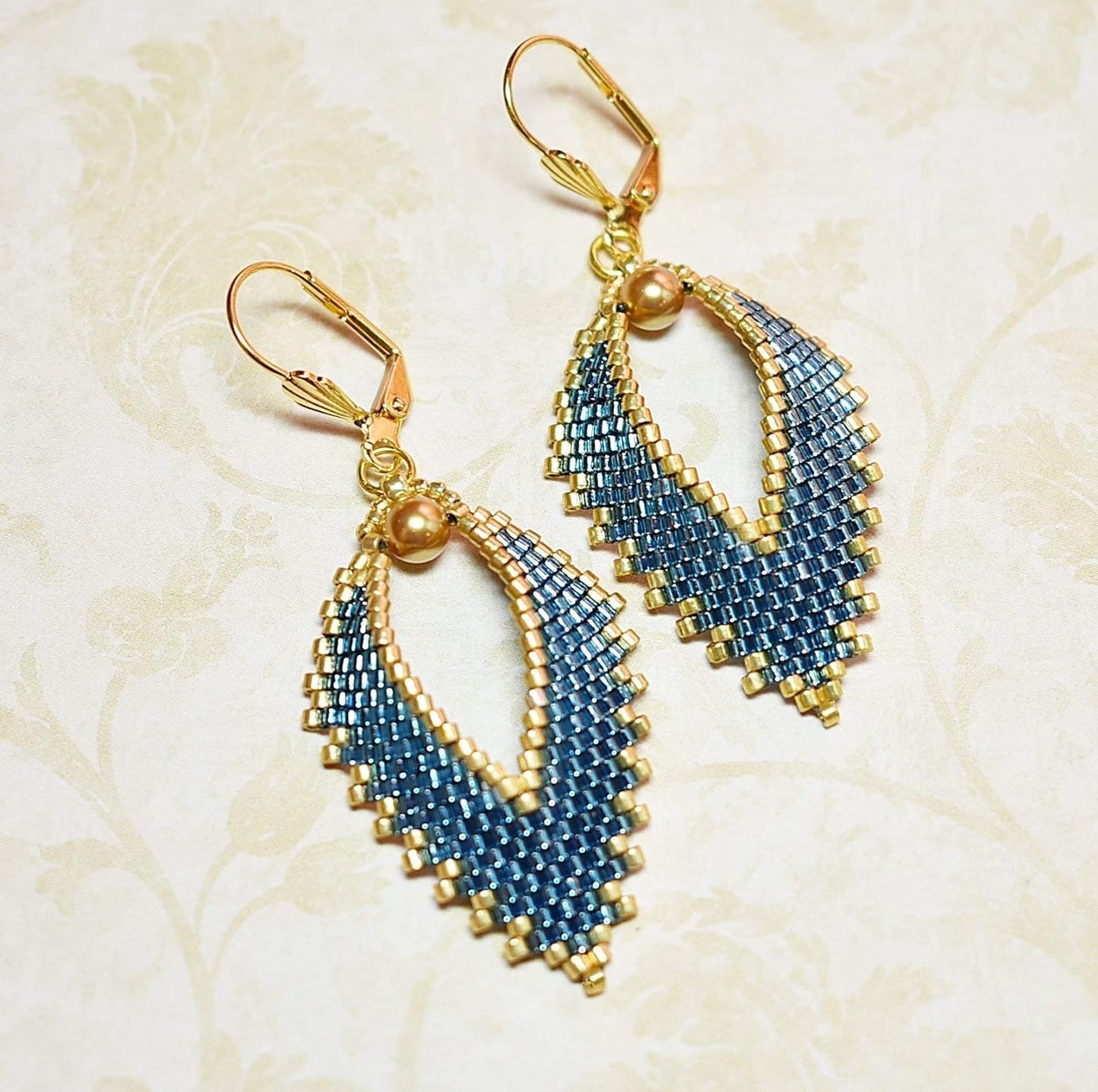 Russian Leaf Beaded Earrings - The Jewel Tones (10 colors) - Chic Brico