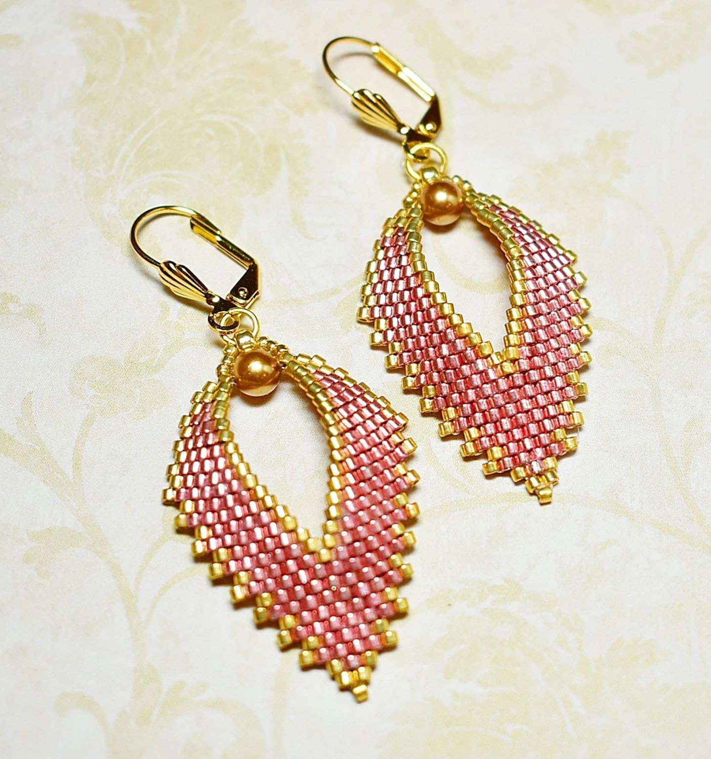 Russian Leaf Beaded Earrings - The Jewel Tones (10 colors) - Chic Brico