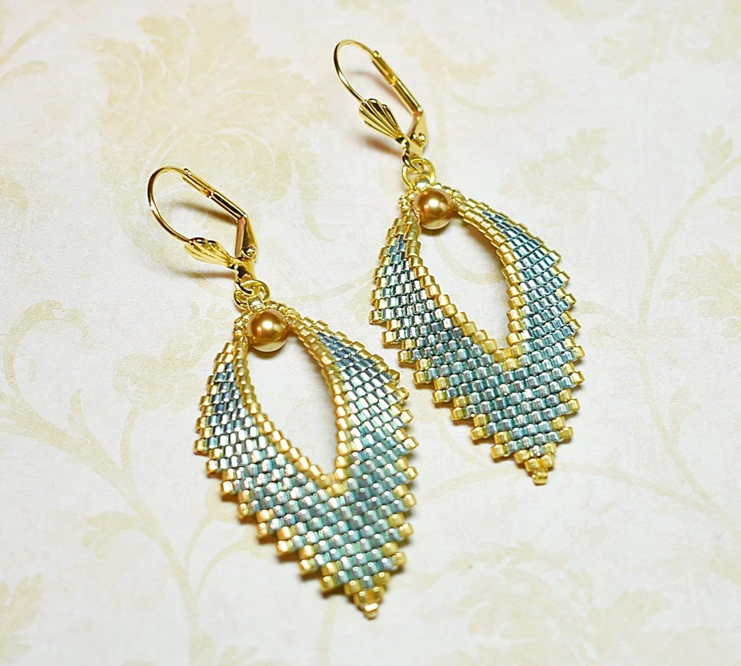 Russian Leaf Beaded Earrings - The Jewel Tones (10 colors) - Chic Brico