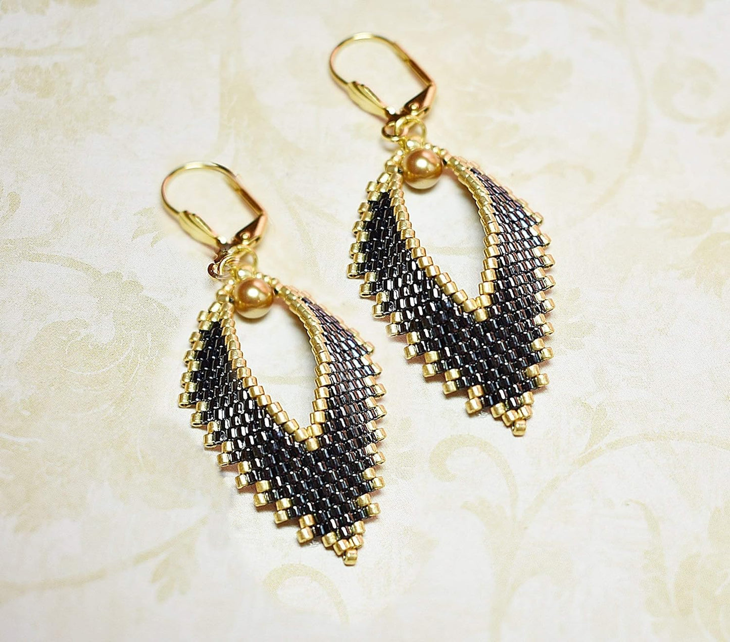 Russian Leaf Beaded Earrings - The Jewel Tones (10 colors) - Chic Brico