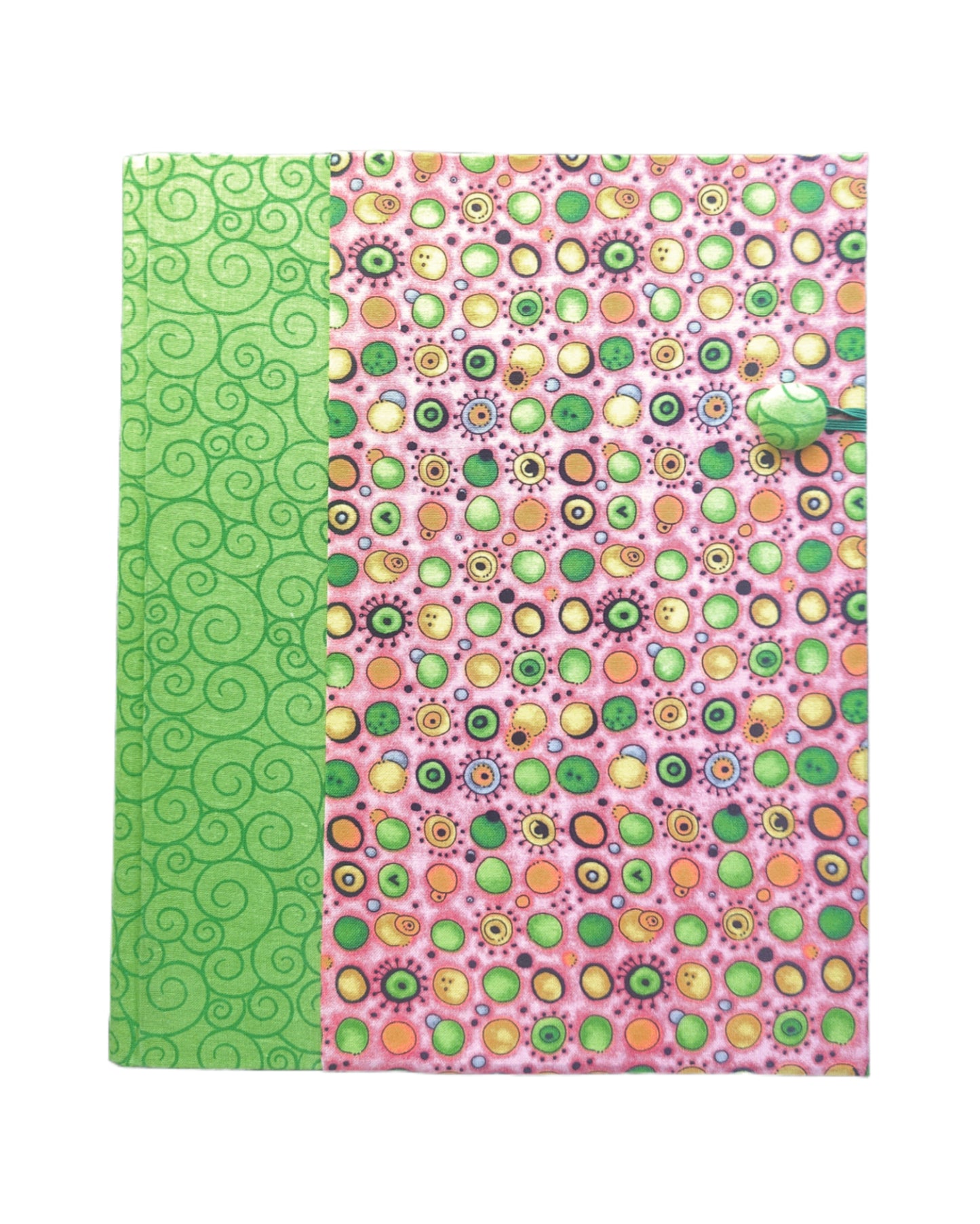 Fabric Covered Hardcover Notebook Composition Book Cover - Googly Eyes - Chic Brico