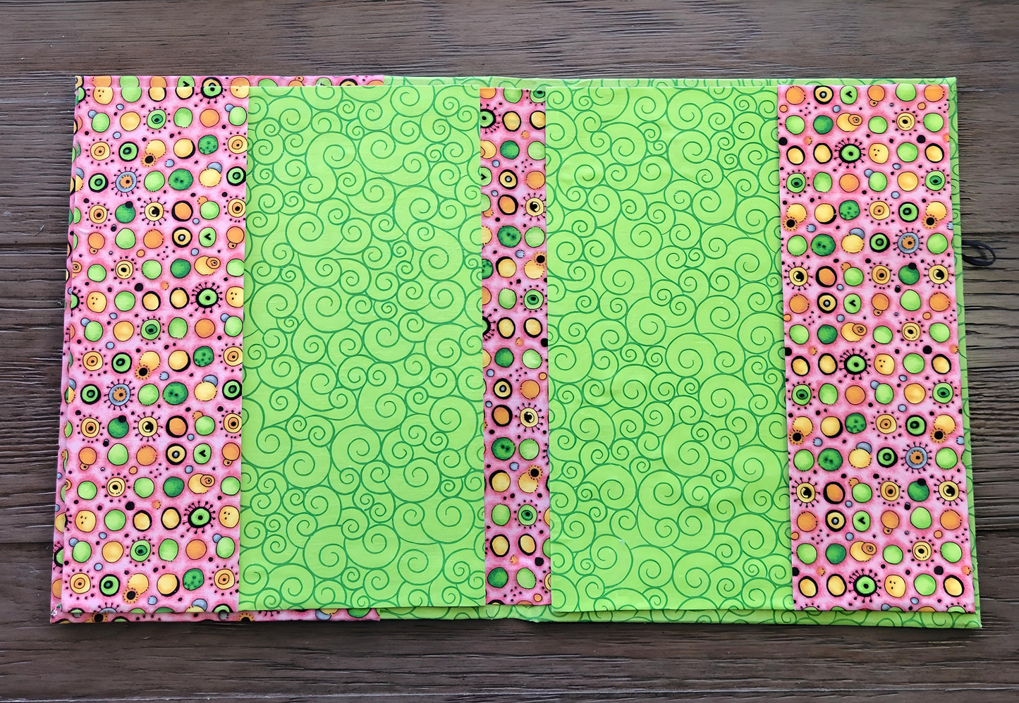 Fabric Covered Hardcover Notebook Composition Book Cover - Googly Eyes