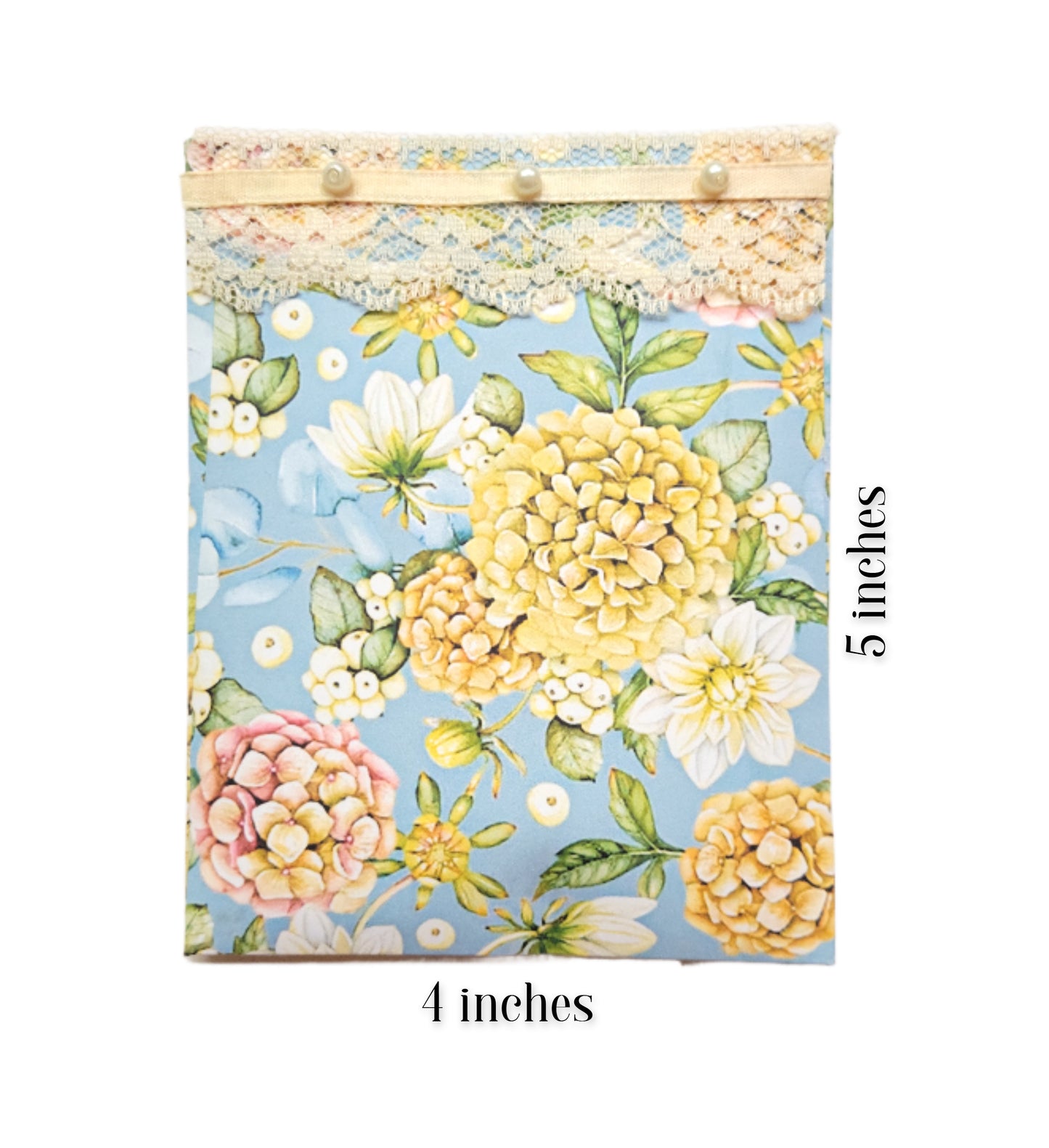 Pearls & Lace Chamomile Scented Drawer, Closet & Car Sachets, Large Size 4" x 5", 3-Pack - Chic Brico