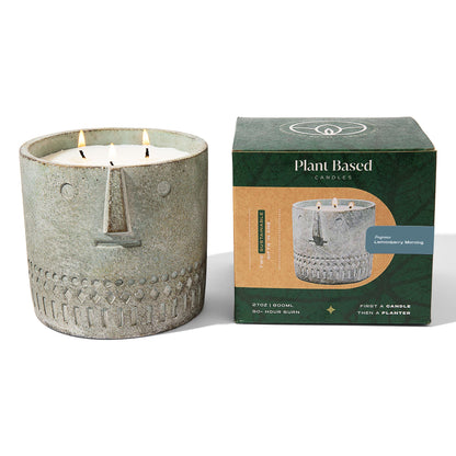 Lemonberry Morning Stone Face Candle 27oz - Chic Brico