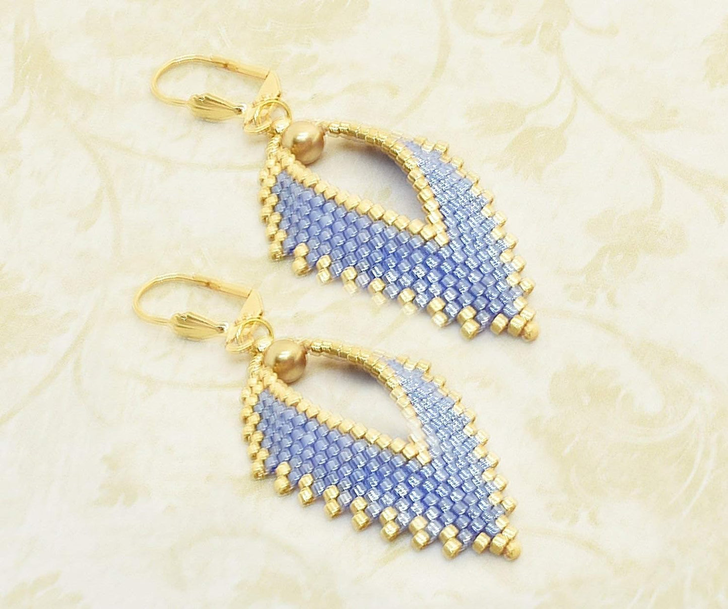 Russian Leaf Beaded Earrings - The Pastels (11 colors) - Chic Brico