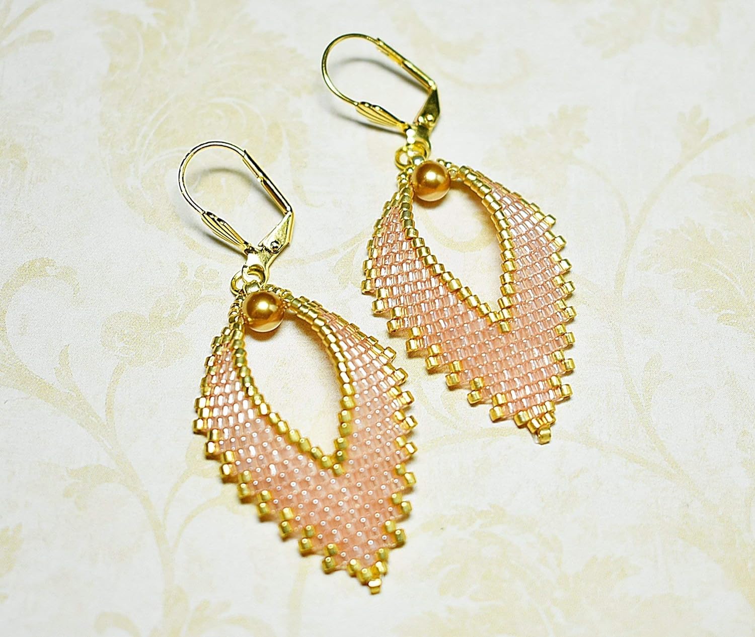 Russian Leaf Beaded Earrings - The Pastels (11 colors) - Chic Brico