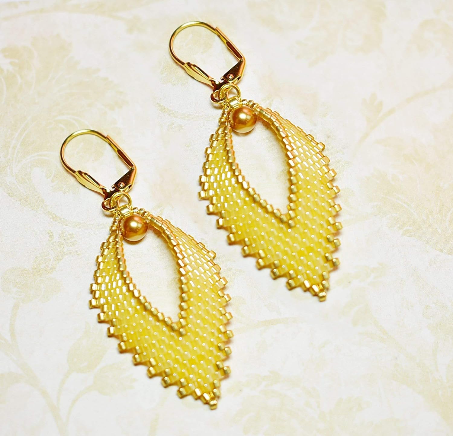 Russian Leaf Beaded Earrings - The Pastels (11 colors) - Chic Brico