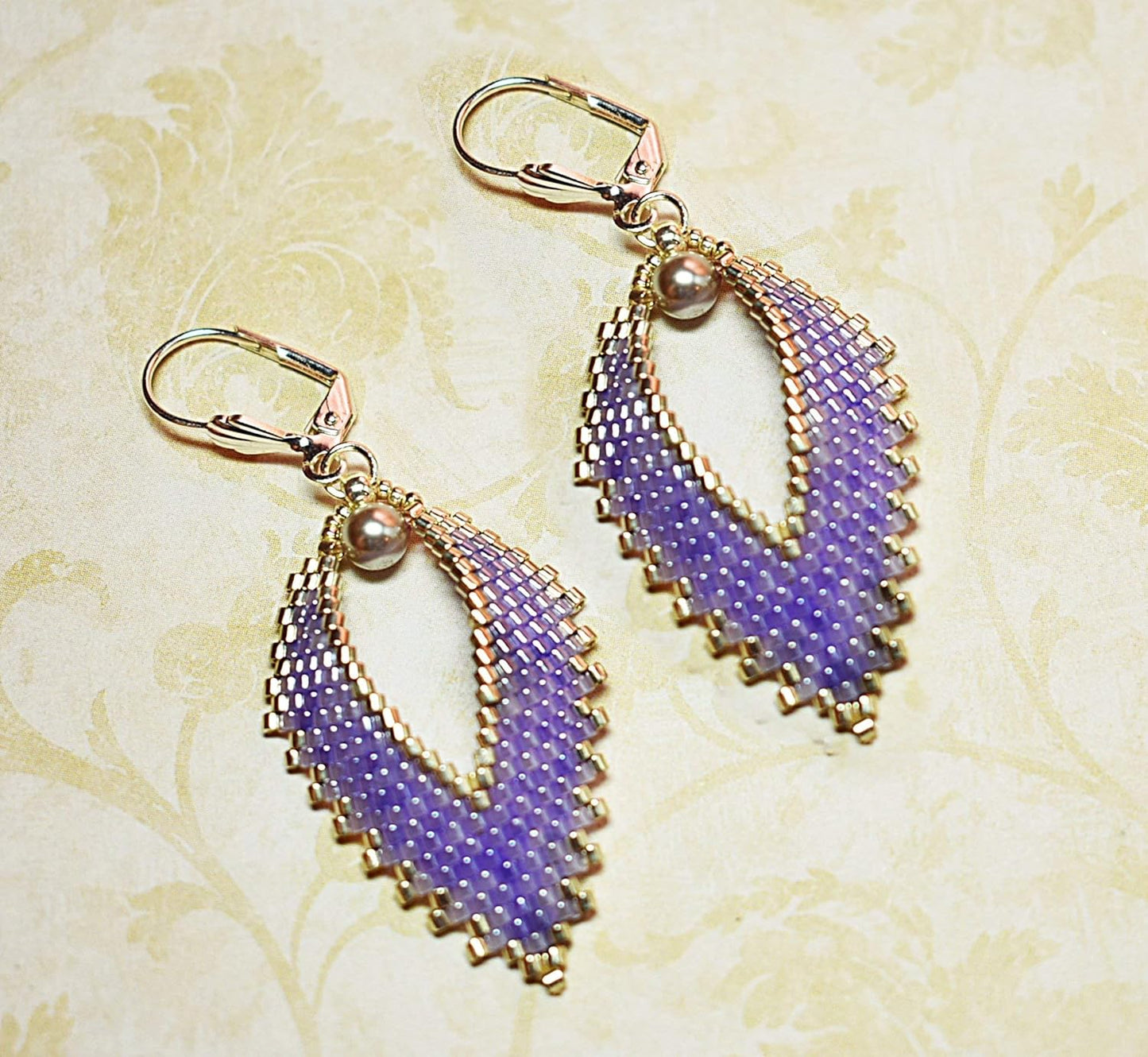 Russian Leaf Beaded Earrings - The Pastels (11 colors) - Chic Brico