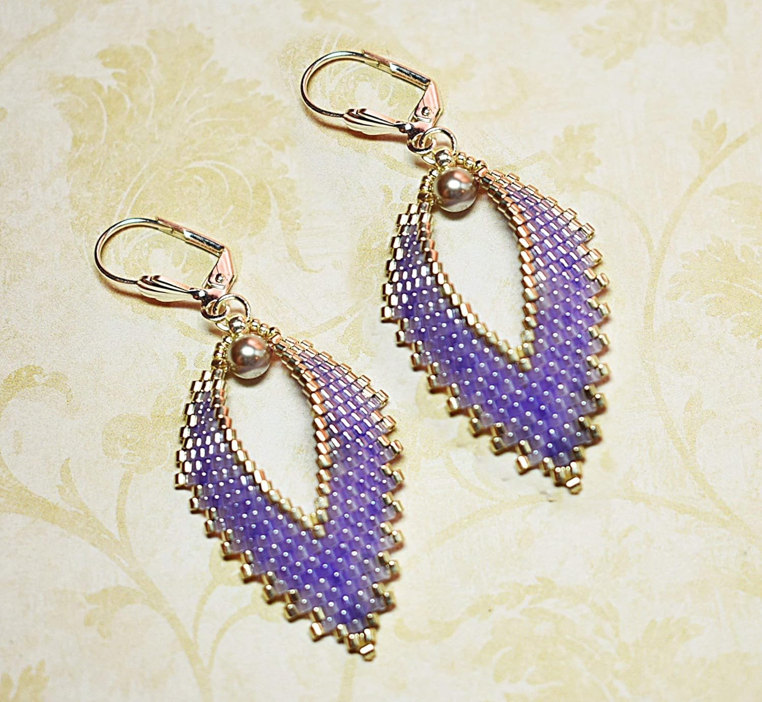 Russian Leaf Beaded Earrings - The Pastels (11 colors) - Chic Brico