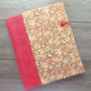 Fabric Covered Hardcover Notebook Composition Book Cover - Red & Brown Paisley - Chic Brico