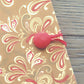 Fabric Covered Hardcover Notebook Composition Book Cover - Red & Brown Paisley - Chic Brico
