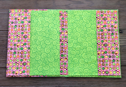 Fabric Covered Hardcover Notebook Composition Book Cover - Googly Eyes - Chic Brico