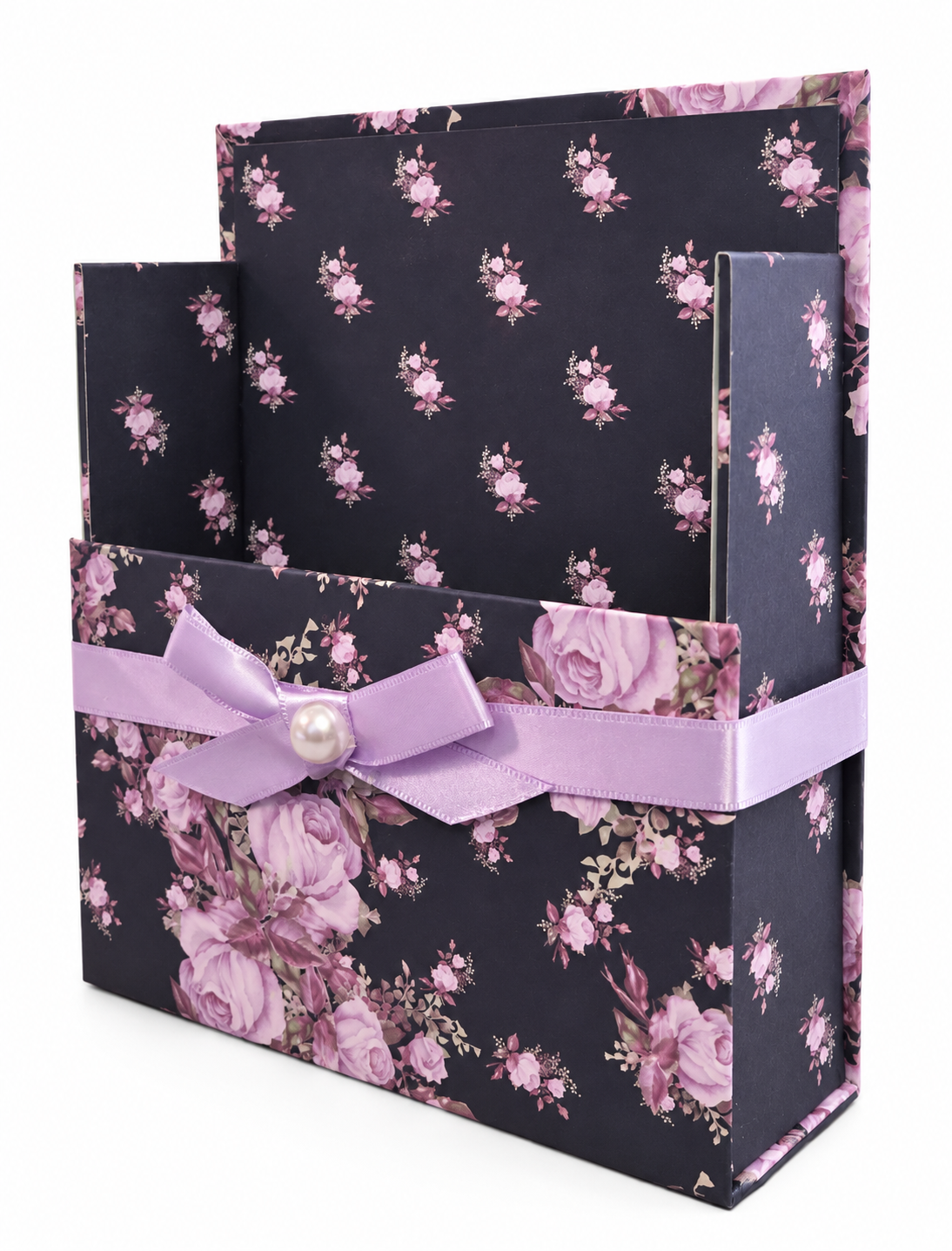 Lavender After Dark Boxed Stationery Set – 20 Notecards, 20 Envelopes & Gold Pen