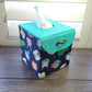 Fabric Covered Tissue Box Holder, Kid's Bedroom Decor, Cartoon Animals