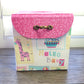 Fabric Covered Tissue Box Holder, Kid's Bedroom Decor, Hello Baby Pink Balloons
