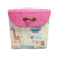 Fabric Covered Tissue Box Holder, Kid's Bedroom Decor, Hello Baby Pink Balloons