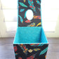 Fabric Covered Tissue Box Holder, Elegant Home, Bath or Bedroom Decor, Native American Feather Print