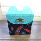 Fabric Covered Tissue Box Holder, Elegant Home, Bath or Bedroom Decor, Native American Feather Print
