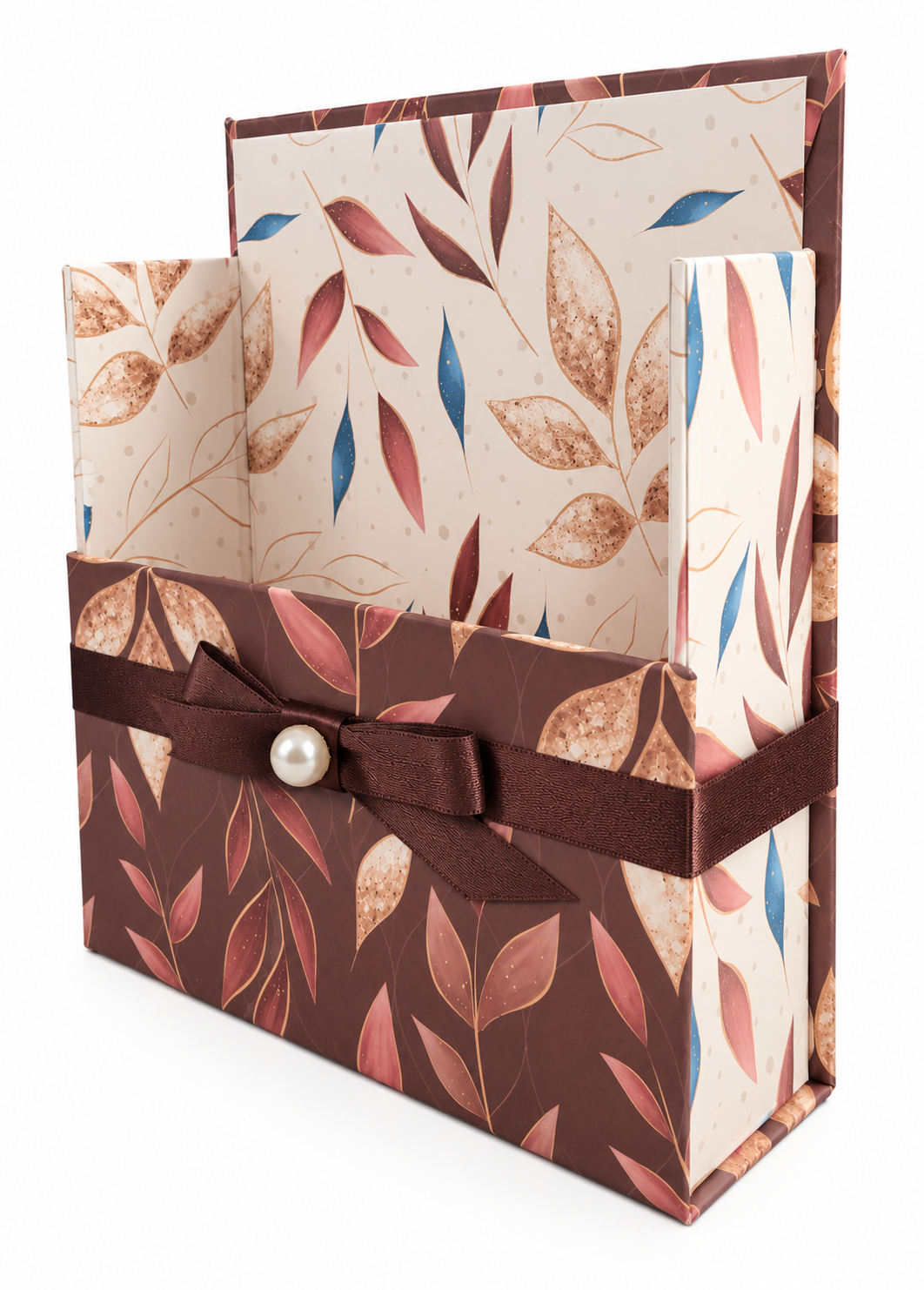 Autumn Golden Leaves Boxed Stationery Set – 20 Notecards, 20 Envelopes & Gold Pen
