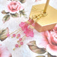 Deep Fuchsia Pink and Gold Bell Flower Earrings - Chic Brico