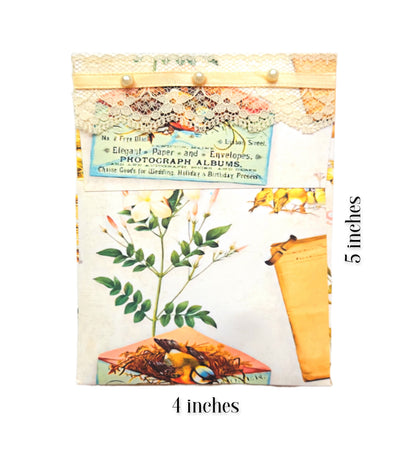 Pearls & Lace Eucalyptus Scented Drawer, Closet & Car Sachets, Large Size 4" x 5", 3-Pack - Chic Brico