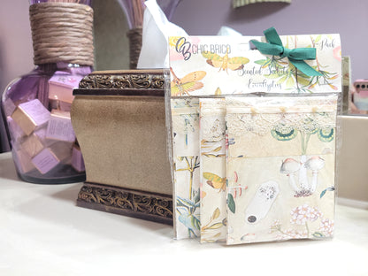 Pearls & Lace Eucalyptus Scented Drawer, Closet & Car Sachets, Large Size 4" x 5", 3-Pack - Chic Brico