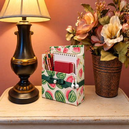 Fresh Red Watermelon Boxed Stationery Set - 20 Notecards, 20 Envelopes & Gold Pen
