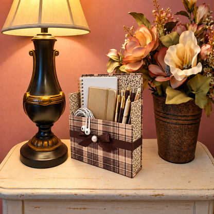 Gentleman's Plaid Boxed Stationery Set – 20 Notecards, 20 Envelopes & Gold Pen