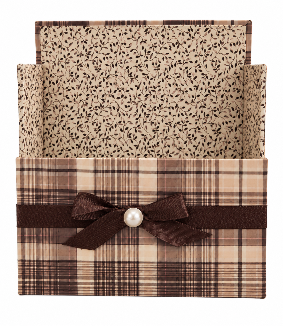 Gentleman's Plaid Boxed Stationery Set – 20 Notecards, 20 Envelopes & Gold Pen