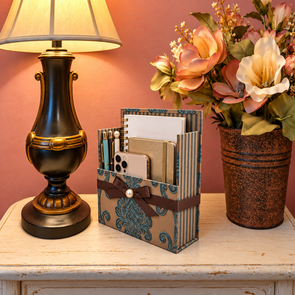 Antique Turquoise Boxed Stationery Set - 20 Notecards, 20 Envelopes & Gold Pen