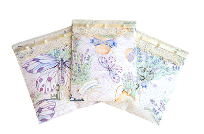 Pearls & Lace Lavender Scented Drawer, Closet & Car Sachets, Large Size 4" x 5", 3-Pack - Chic Brico