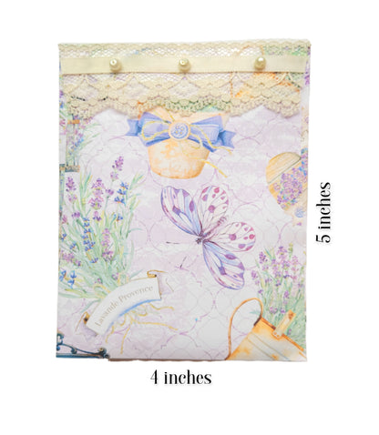 Pearls & Lace Lavender Scented Drawer, Closet & Car Sachets, Large Size 4" x 5", 3-Pack - Chic Brico