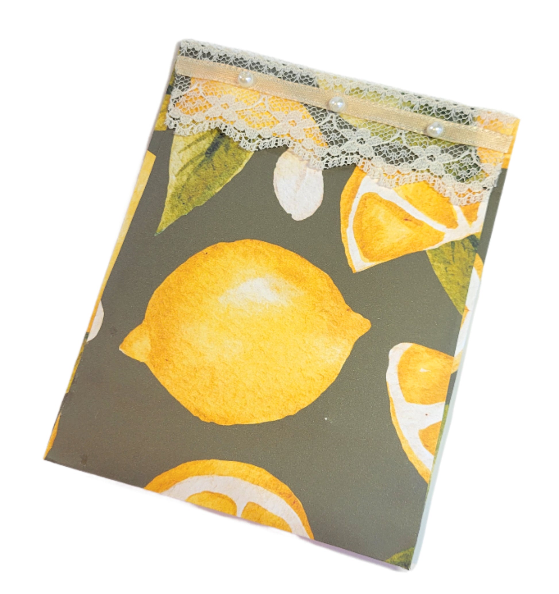 Pearls & Lace Lemongrass Scented Drawer, Closet & Car Sachets, Large Size 4" x 5", 3-Pack - Chic Brico