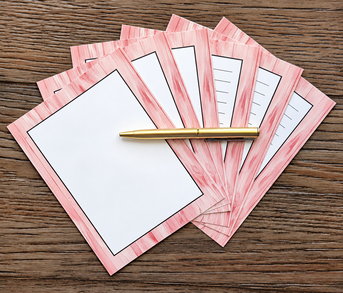 Paisley Paradise Boxed Stationery Set – 20 Notecards, 20 Envelopes & Gold Pen