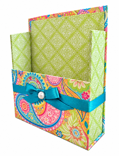 Paisley Paradise Boxed Stationery Set – 20 Notecards, 20 Envelopes & Gold Pen