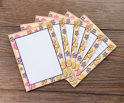 Lavender Whimsy Boxed Stationery Set – 20 Notecards, 20 Envelopes & Gold Pen