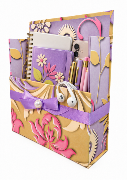 Lavender Whimsy Boxed Stationery Set – 20 Notecards, 20 Envelopes & Gold Pen