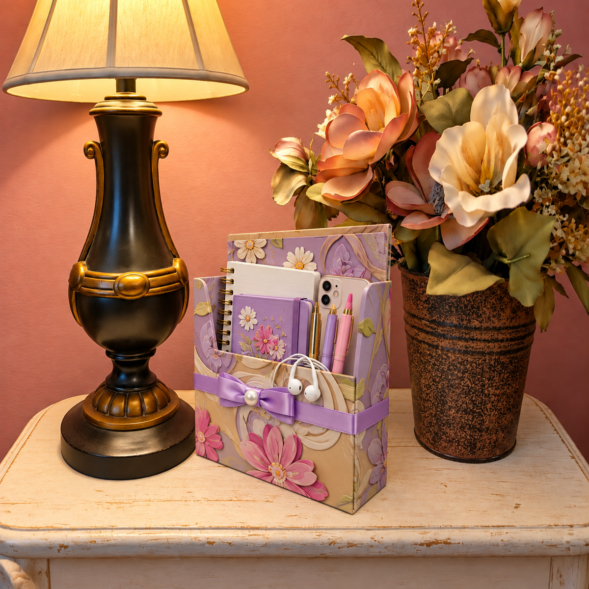 Lavender Whimsy Boxed Stationery Set – 20 Notecards, 20 Envelopes & Gold Pen