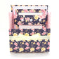 42-Pc Stationery Gift Box Set w/Reusable Desktop Organizer Box and Gold Pen - Black, Pink & Yellow Roses