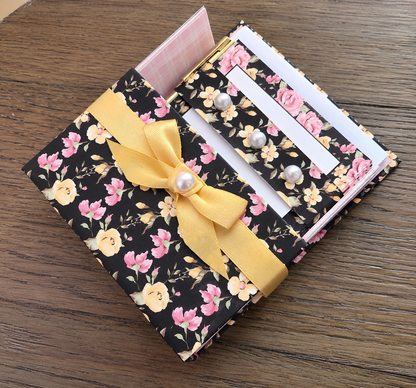 Midnight Rose Garden Boxed Stationery Set – 20 Notecards, 20 Envelopes & Gold Pen - Chic Brico