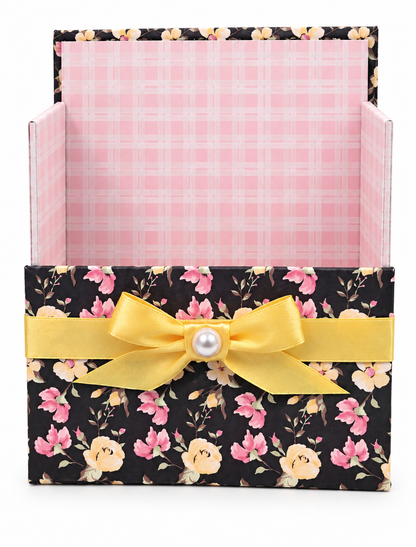 Midnight Rose Garden Boxed Stationery Set – 20 Notecards, 20 Envelopes & Gold Pen - Chic Brico