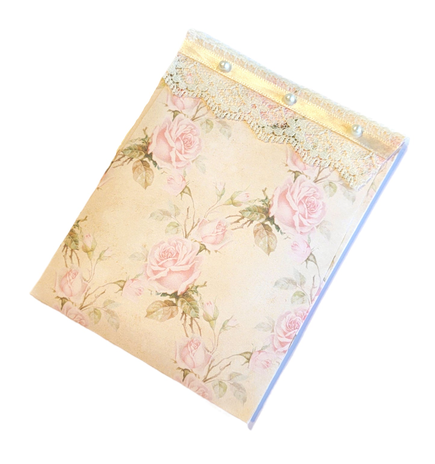 Pearls & Lace Rose Petal Scented Drawer, Closet & Car Sachets, Large Size 4" x 5", 3-Pack - Chic Brico