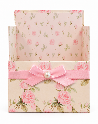 Shabby Chic Roses Boxed Stationery Set – 20 Notecards, 20 Envelopes & Gold Pen