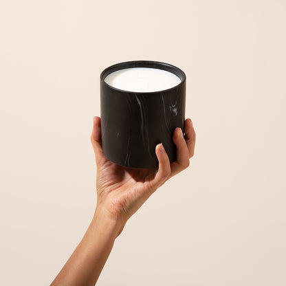 Natural Vanilla Orchid Black Marquina Candle 17oz - Chic Brico