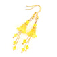 Yellow Bell Flower Earrings - Chic Brico