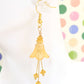 Yellow Bell Flower Earrings - Chic Brico