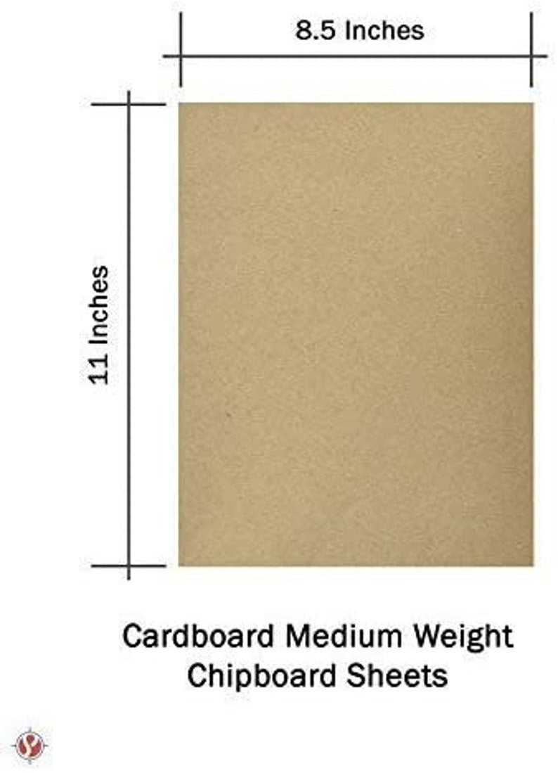 30-Pt Medium Weight Kraft Chipboard Sheets - 8.5 x 11 - 25 Pack – Chic Brico