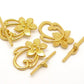 JGFinds Lily Flower Bracelet Toggle Clasps - 10 Sets of Gold Tone DIY Jewelry Making Crafts - Chic Brico