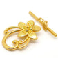 JGFinds Lily Flower Bracelet Toggle Clasps - 10 Sets of Gold Tone DIY Jewelry Making Crafts - Chic Brico