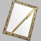 42-Pc Stationery For Him Gift Box Set w/Reusable Desktop Organizer Box and Gold Pen - Black & Gold Geometric - Chic Brico